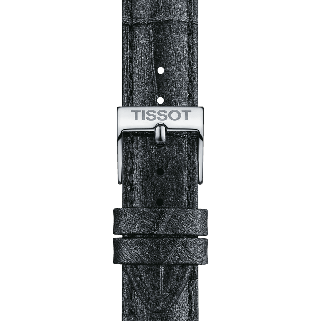 Bracelet officiel en cuir gris Tissot entre-cornes 16 mm