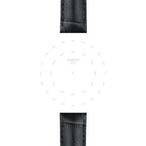 Bracelet officiel en cuir gris Tissot entre-cornes 16 mm
