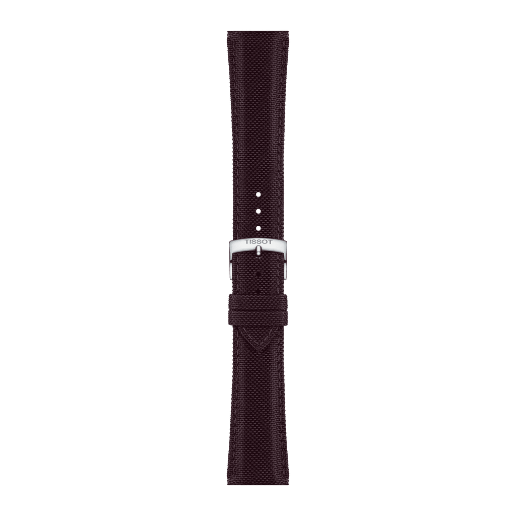 Bracelet Officiel Tissot Tissu Marron Entre-cornes 21 mm