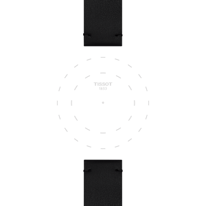 Bracelet Officiel Tissot Synthétique Noir entre-cornes 20 mm