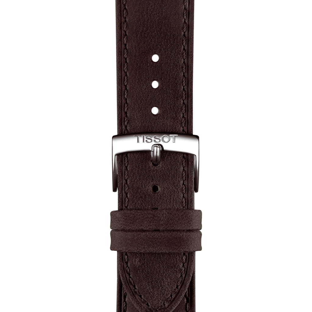 Bracelet Officiel Tissot Cuir Marron Entre-cornes 20 mm
