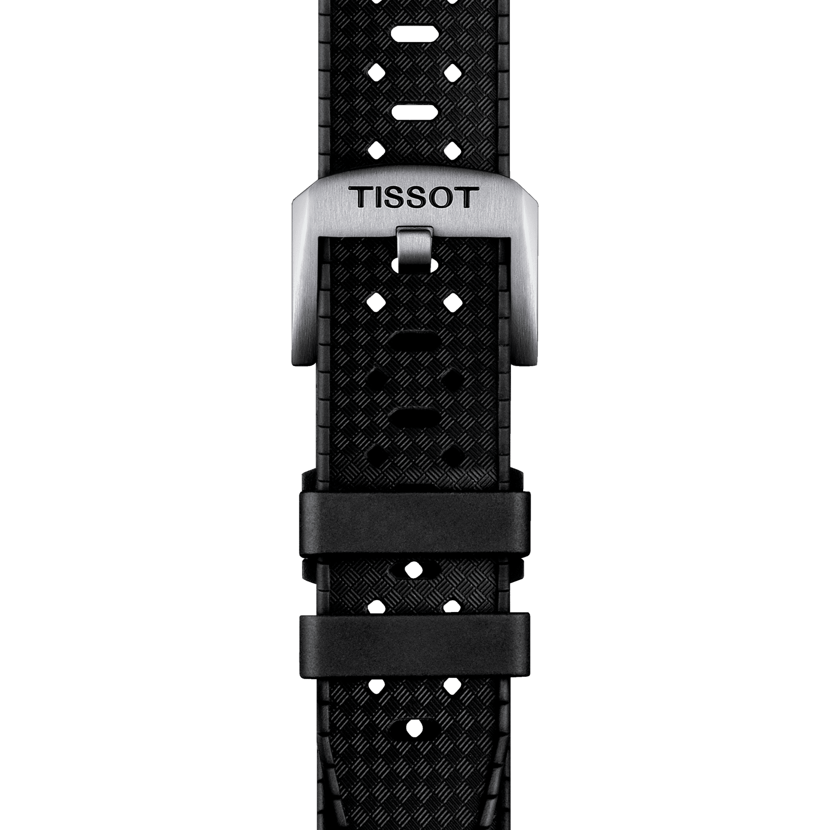 Bracelet officiel Tissot caoutchouc noir entre-cornes 20 mm