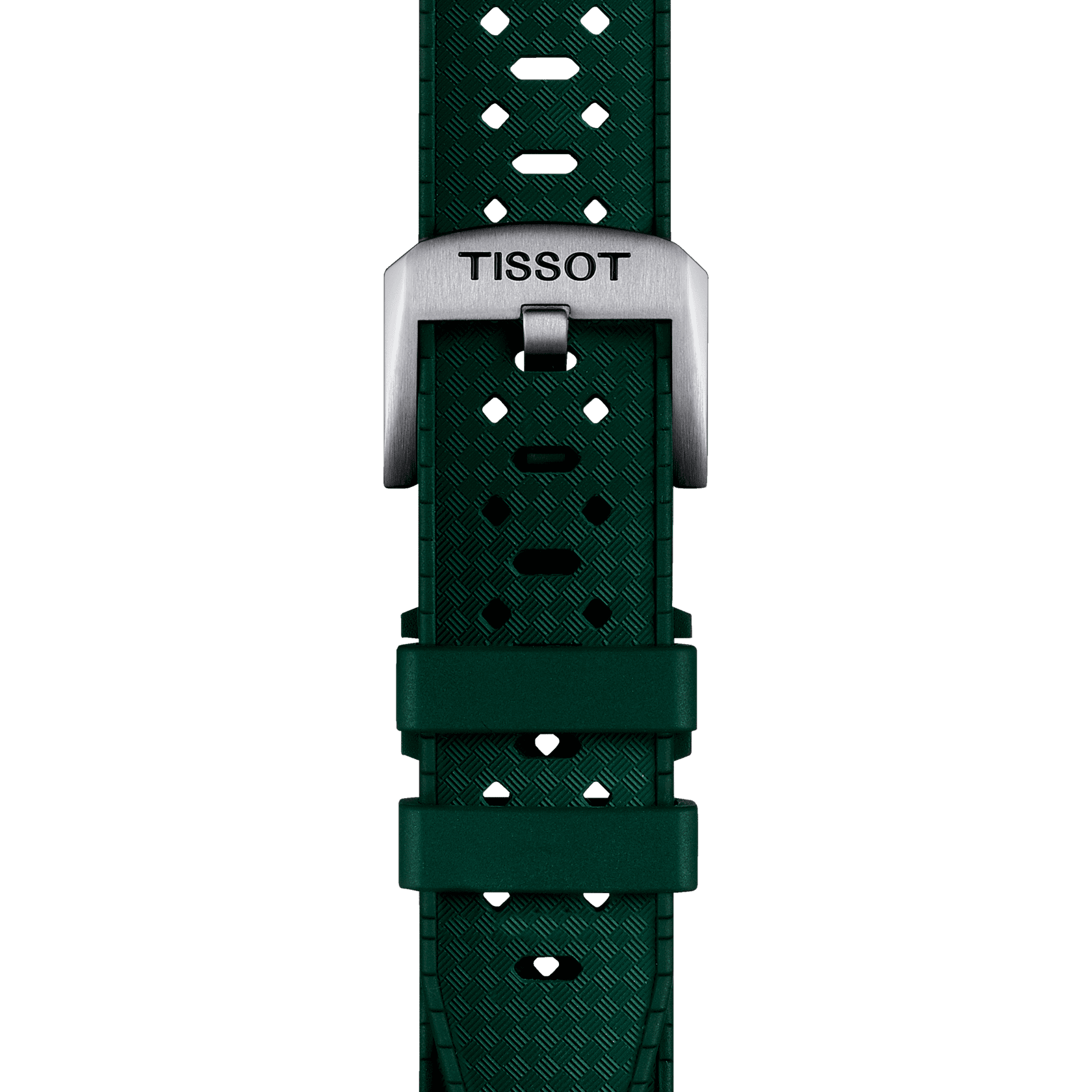 Bracelet officiel Tissot caoutchouc vert entre-cornes 20 mm