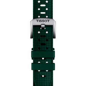 Bracelet officiel Tissot caoutchouc vert entre-cornes 20 mm