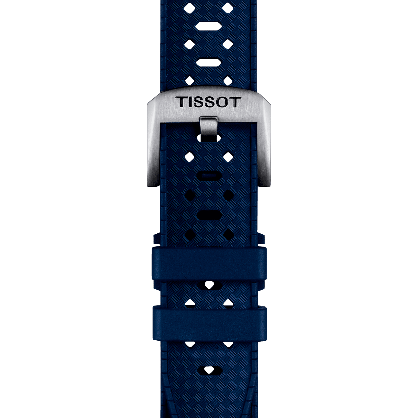 Bracelet officiel Tissot caoutchouc bleu entre-cornes 20 mm