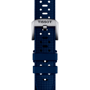 Bracelet officiel Tissot caoutchouc bleu entre-cornes 20 mm