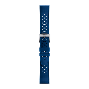 Bracelet officiel Tissot caoutchouc bleu entre-cornes 20 mm