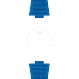 Bracelet Officiel Tissot PRX Caoutchouc Bleu