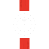 Bracelet Officiel Tissot Silicone Rouge Entre-Cornes 22 mm