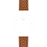 Bracelet Officiel Tissot Cuir Marron Clair Entre-cornes 22 mm