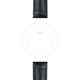 Bracelet officiel Tissot cuir gris entre-cornes 16 mm
