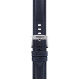 Bracelet officiel Tissot cuir bleu entre-cornes 20 mm
