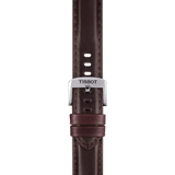 Bracelet officiel Tissot cuir brun entre-cornes 20 mm