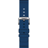 Bracelet officiel Tissot silicone bleu entre-cornes 22 mm