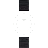 Bracelet officiel Tissot tissu noir entre-cornes 22 mm
