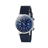 MONTRE AUTOMATIQUE JULES
ARGENT ET BLEU / OR – TOILE SEAQUAL BLEU MARINE