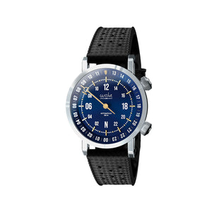 MONTRE AUTOMATIQUE JULES
ARGENT ET BLEU / OR – TOILE SEAQUAL BLEU MARINE