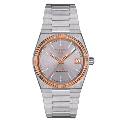 TISSOT PRX 35mm POWERMATIC 80 STEEL & 18K GOLD BEZEL